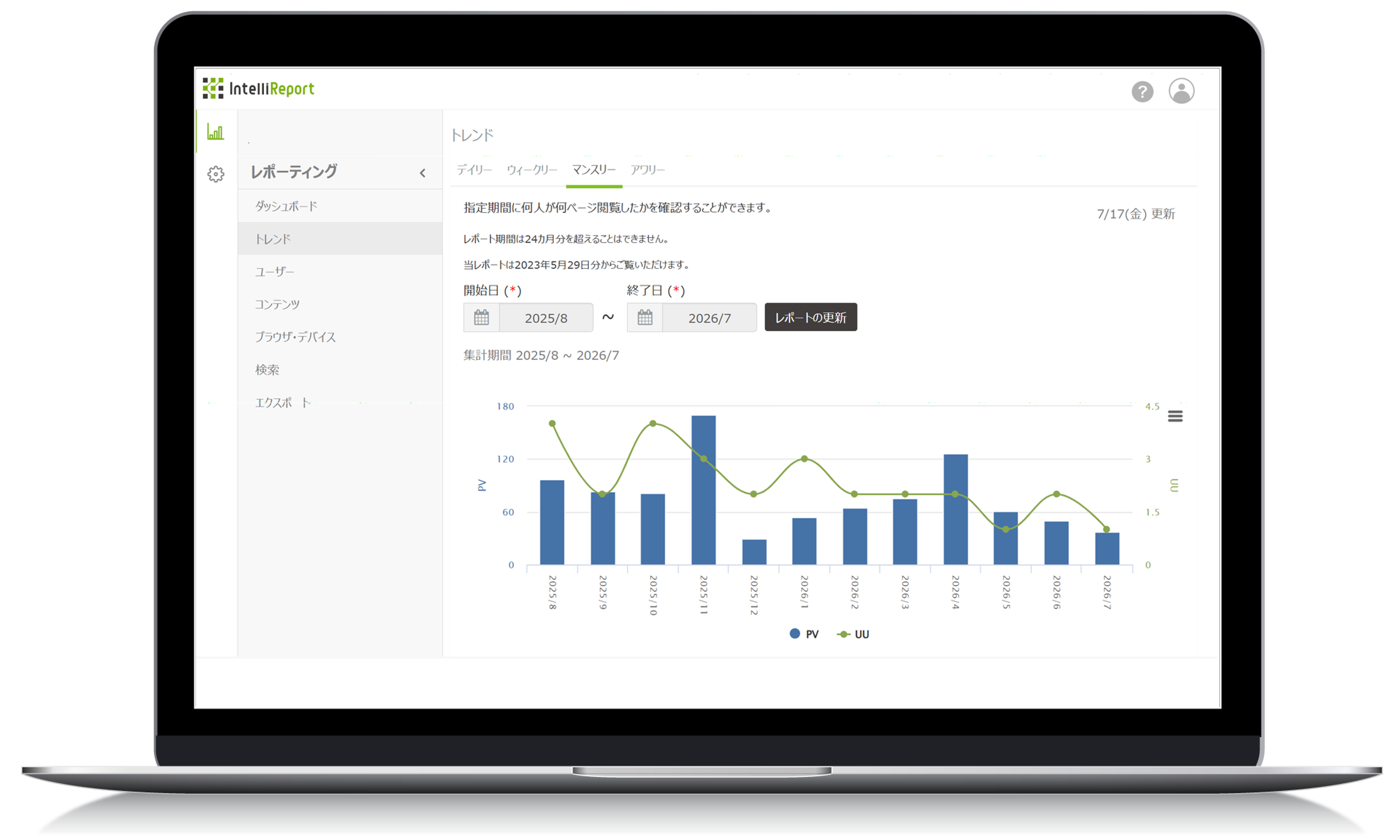 IntelliReport（社内ポータル利用分析）